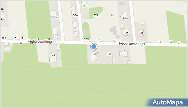 Jastkowice, Fedorowskiego, 36, mapa Jastkowice