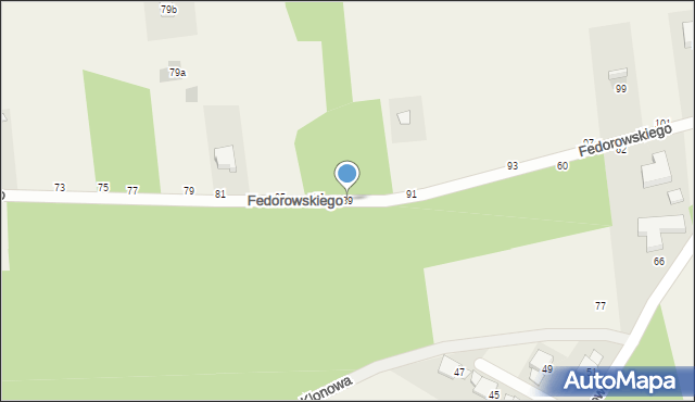 Jastkowice, Fedorowskiego, 89, mapa Jastkowice