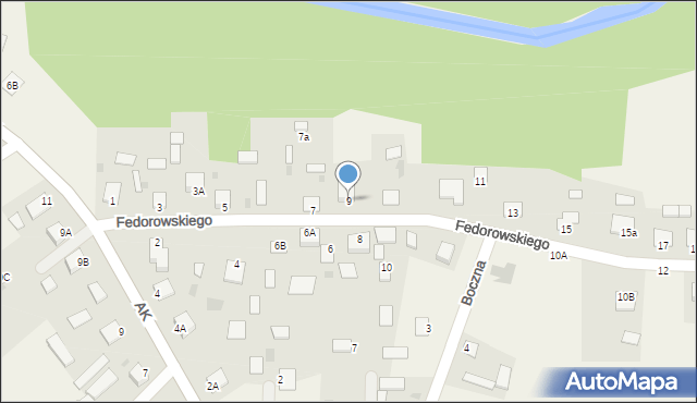 Jastkowice, Fedorowskiego, 9, mapa Jastkowice