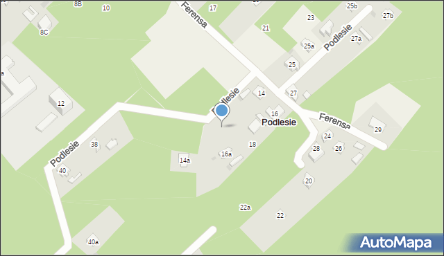 Kamienica Polska, Ferensa Adama, 14, mapa Kamienica Polska