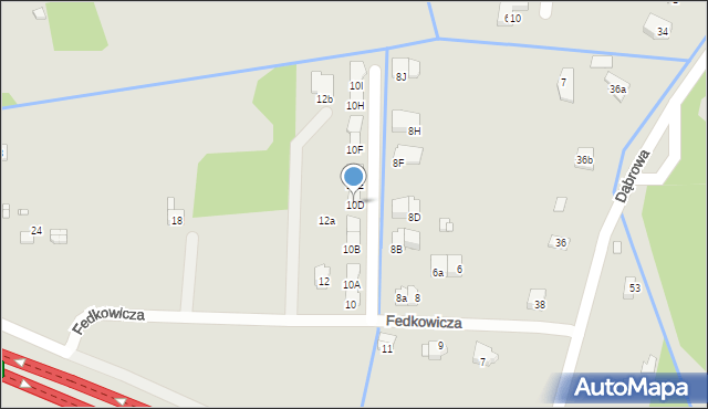 Kraków, Fedkowicza Jerzego, 10D, mapa Krakowa