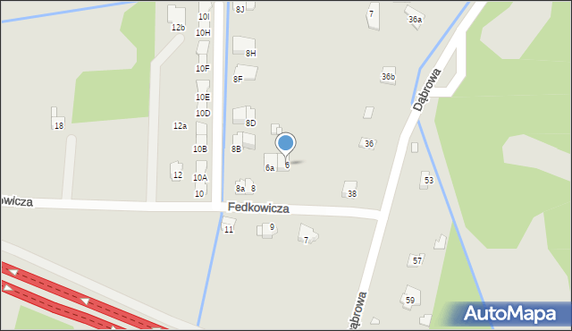 Kraków, Fedkowicza Jerzego, 6, mapa Krakowa