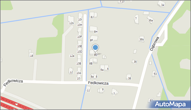 Kraków, Fedkowicza Jerzego, 8D, mapa Krakowa