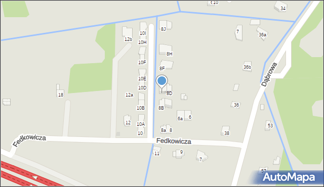 Kraków, Fedkowicza Jerzego, 8E, mapa Krakowa