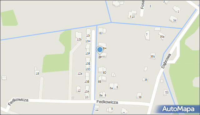 Kraków, Fedkowicza Jerzego, 8F, mapa Krakowa