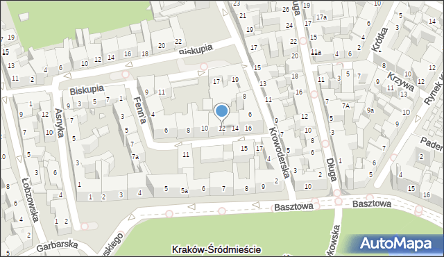 Kraków, Fenn'a Sereno, 12, mapa Krakowa