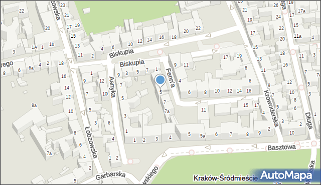 Kraków, Fenn'a Sereno, 5, mapa Krakowa