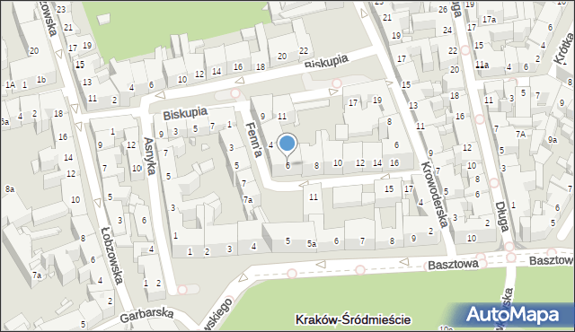 Kraków, Fenn'a Sereno, 6, mapa Krakowa