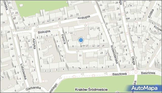 Kraków, Fenn'a Sereno, 8, mapa Krakowa