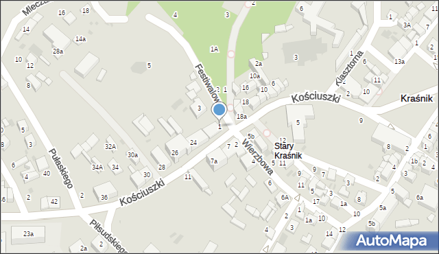 Kraśnik, Festiwalowa, 1, mapa Kraśnik