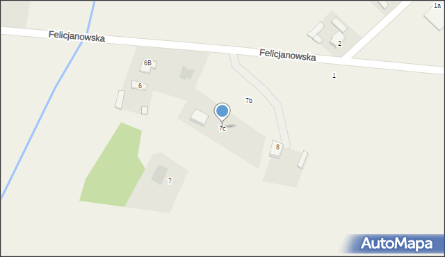 Osiek Mały, Felicjanowska, 7c, mapa Osiek Mały