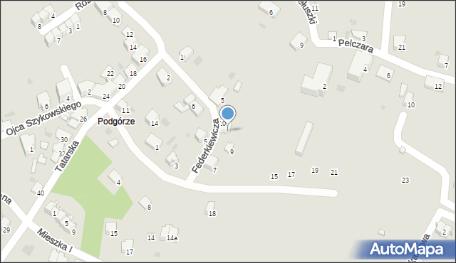 Przemyśl, Federkiewicza Jakuba, ks., 1, mapa Przemyśla