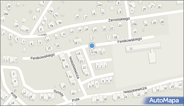 Tczew, Fenikowskiego Franciszka, 7, mapa Tczew