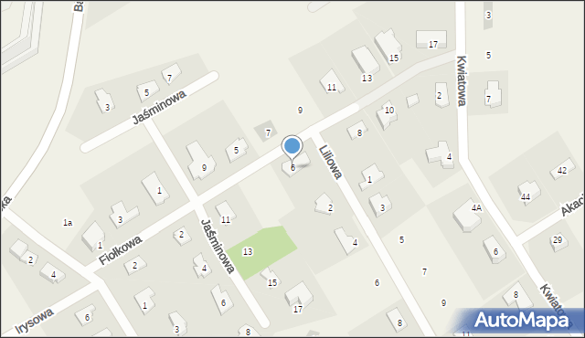 Bartąg, Fiołkowa, 6, mapa Bartąg