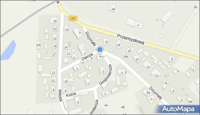 Bielsko, Fiołkowa, 7, mapa Bielsko