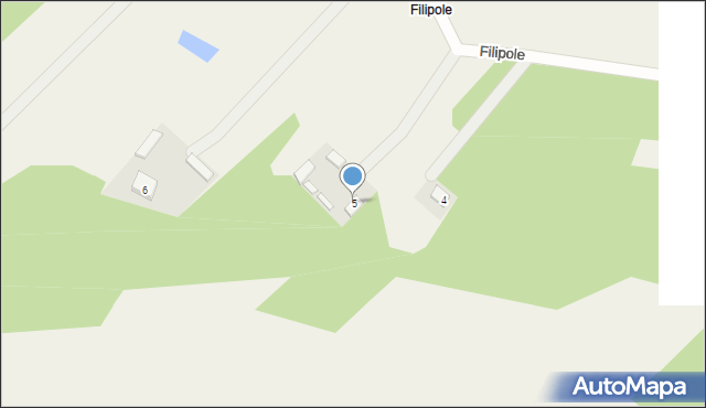 Biesiec, Filipole, 5, mapa Biesiec