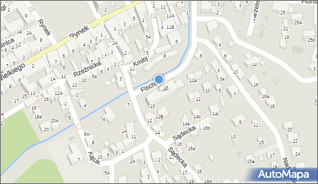Bochnia, Fischera Stanisława, prof., 18, mapa Bochni