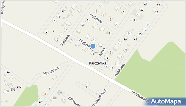 Boszkowo, Fiołkowa, 8, mapa Boszkowo