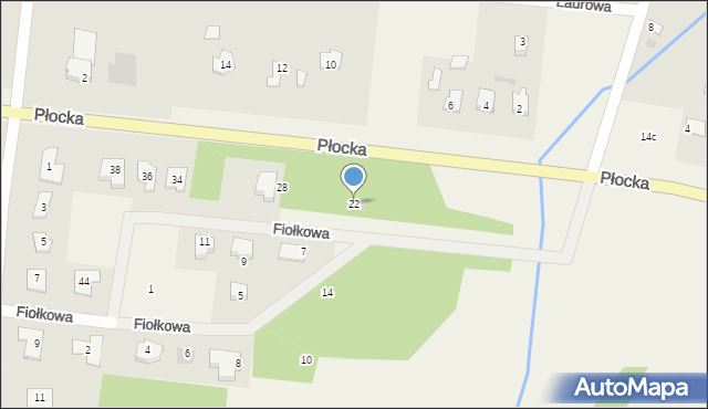 Brwilno, Fiołkowa, 22, mapa Brwilno