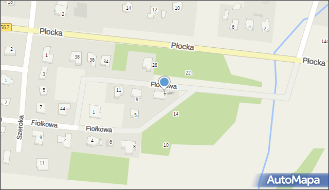 Brwilno, Fiołkowa, 7, mapa Brwilno