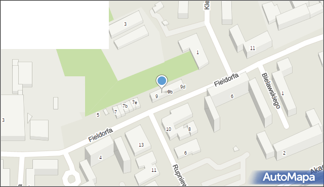 Bydgoszcz, Fieldorfa-Nila Augusta Emila, gen., 9a, mapa Bydgoszczy