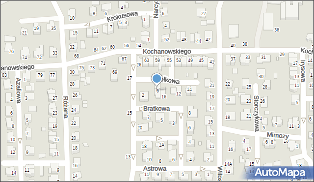 Chełm, Fiołkowa, 6, mapa Chełma