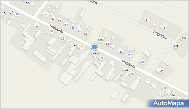 Czacz, Fieldorfa-Nila Augusta Emila, gen., 25, mapa Czacz