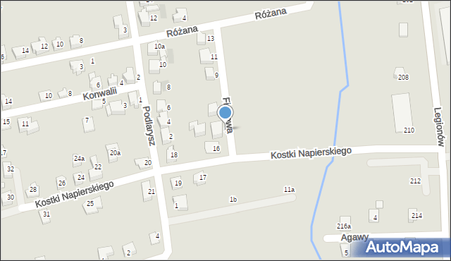 Czechowice-Dziedzice, Fiołkowa, 3, mapa Czechowic-Dziedzic