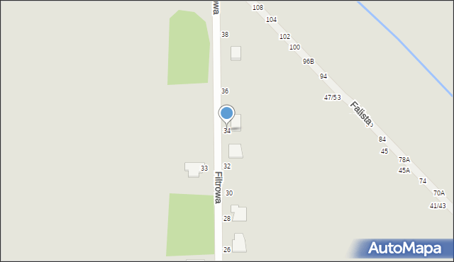 Częstochowa, Filtrowa, 34, mapa Częstochowy