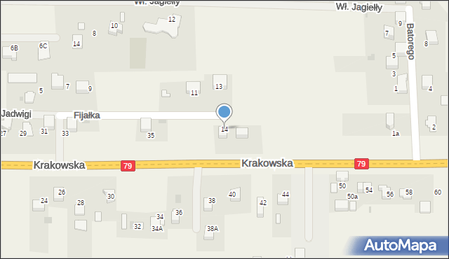 Dulowa, Fijałka Stanisława, ks., 14, mapa Dulowa