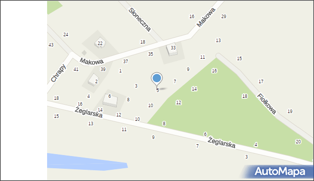 Dzikowo, Fiołkowa, 5, mapa Dzikowo