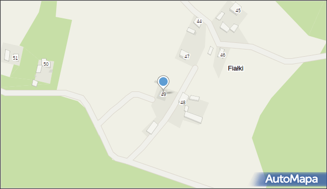 Fiałki, Fiałki, 49, mapa Fiałki