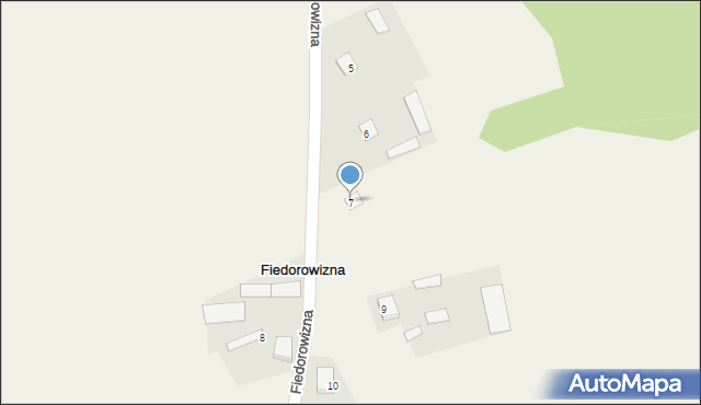 Fiedorowizna, Fiedorowizna, 7, mapa Fiedorowizna