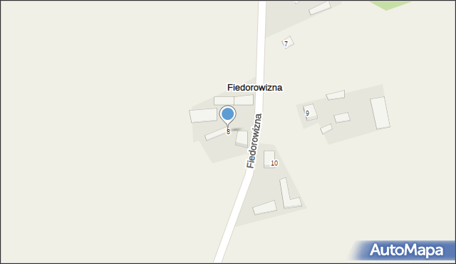 Fiedorowizna, Fiedorowizna, 8, mapa Fiedorowizna