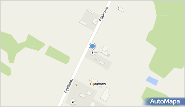 Fijałkowo, Fijałkowo, 8, mapa Fijałkowo