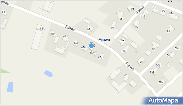 Fijewo, Fijewo, 67c, mapa Fijewo
