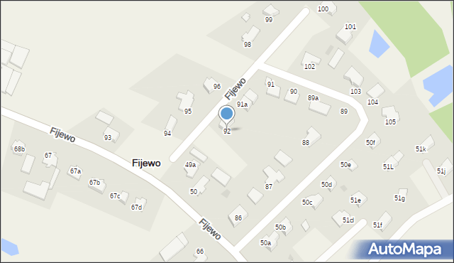 Fijewo, Fijewo, 92, mapa Fijewo