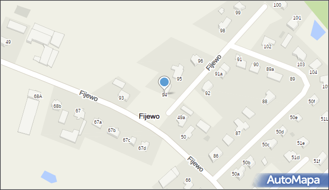Fijewo, Fijewo, 94, mapa Fijewo