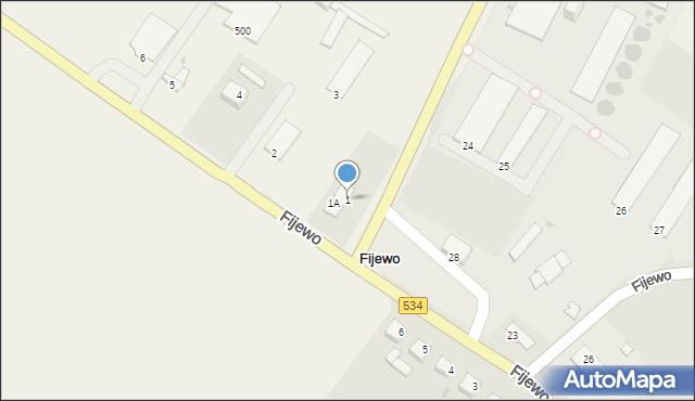 Fijewo, Fijewo, 1, mapa Fijewo