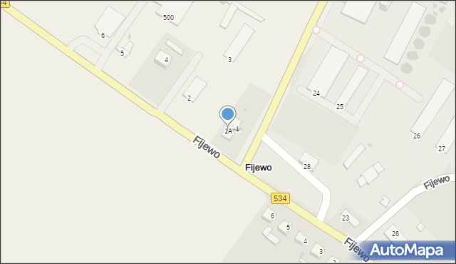 Fijewo, Fijewo, 1A, mapa Fijewo