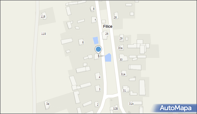 Filice, Filice, 5, mapa Filice