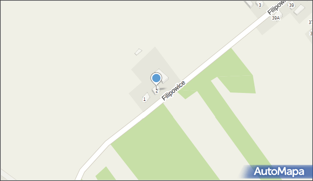Filipowice, Filipowice, 2, mapa Filipowice