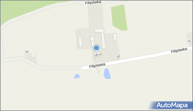 Filipówka, Filipówka, 43, mapa Filipówka