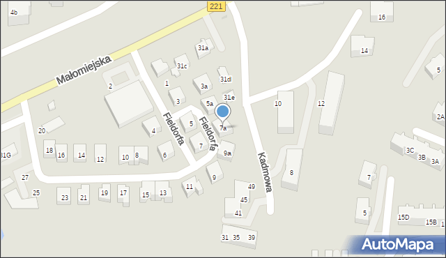 Gdańsk, Fieldorfa-Nila Augusta Emila, gen., 7a, mapa Gdańska