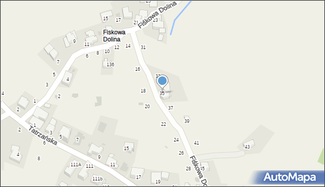 Gliczarów Górny, Fiśkowa Dolina, 35, mapa Gliczarów Górny