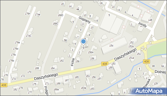 Gliwice, Ficka Teodora, 4, mapa Gliwic