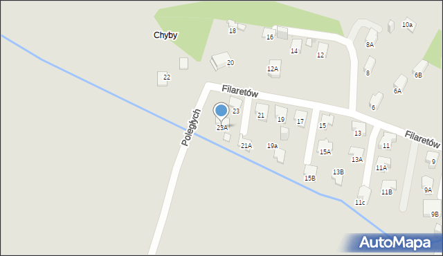 Jaworzno, Filaretów, 23A, mapa Jaworzno