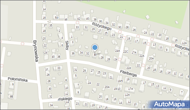 Katowice, Fitelberga Grzegorza, 30, mapa Katowic