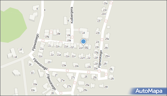 Katowice, Fijewskiego Tadeusza, 21i, mapa Katowic