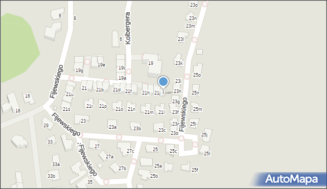 Katowice, Fijewskiego Tadeusza, 21k, mapa Katowic